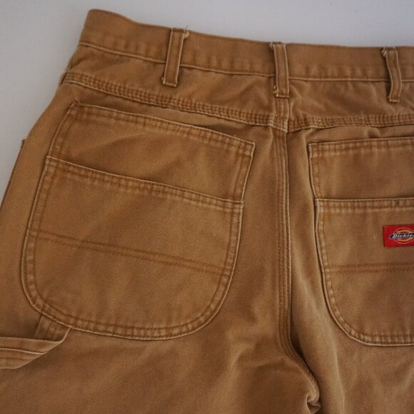 Dickies Tan Heavyweight Cotton Double Knee Carpenter Dungaree Pants 32X30 - Picture 16 of 16